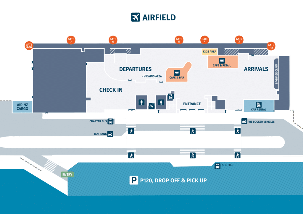 Hawke's Bay Airport terminal map